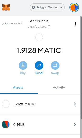 metamask after map